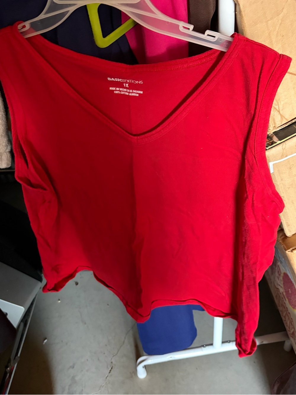 Women’s Basic Editions Red Tank Top